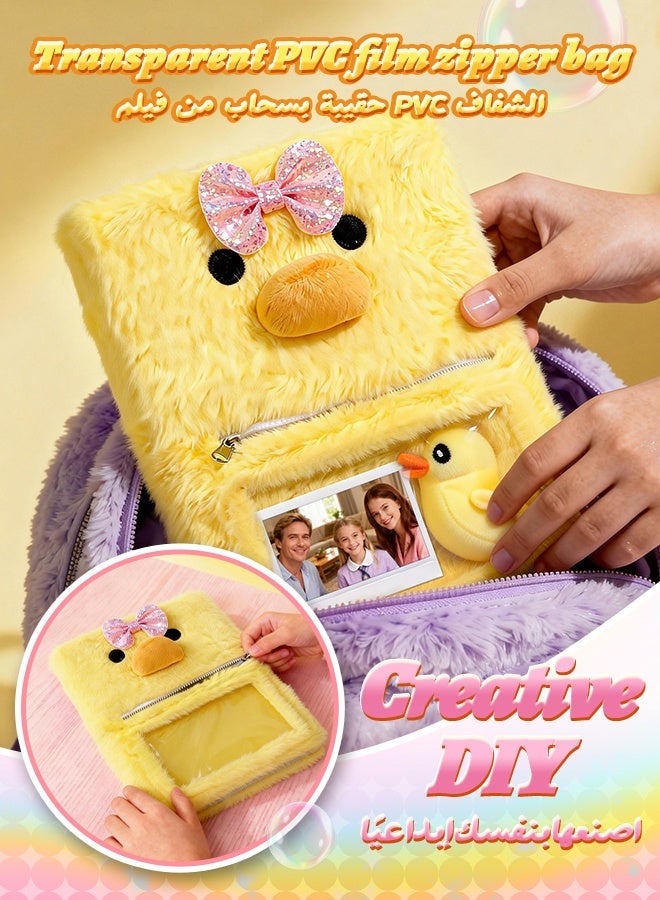 SOOO GOOD Duck Diary Notebook for Girls,Cute Animals Plush Girls Notebook with Mini Ducks,Comfortable Soft Cover Writing Journal Stationery for Students Teens Kids Gifts 80 Pages - Image 4